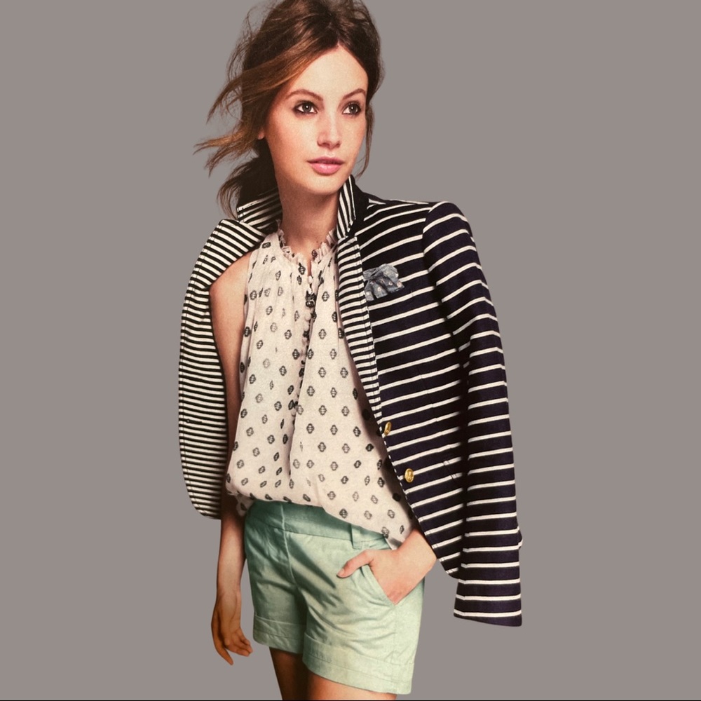 JCrew Mixed Stripes schoolboy blazer